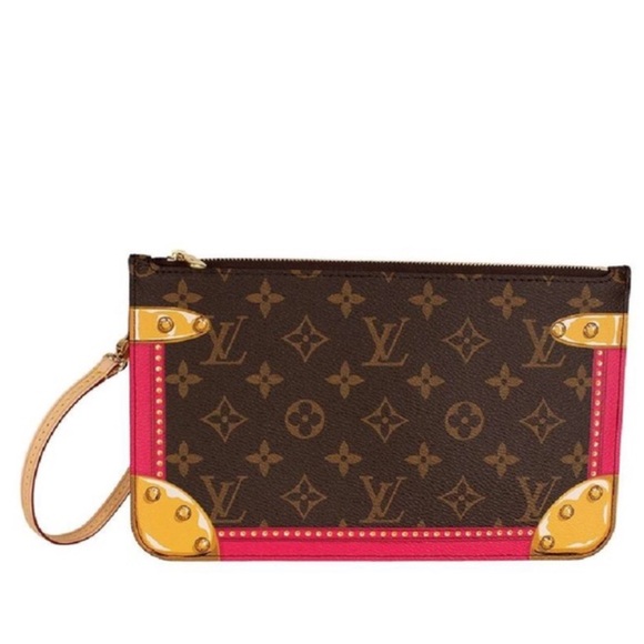 Louis Vuitton Monogram Summer Trunks MM GM Pochette She's big, fits phone - Picture 3 of 12